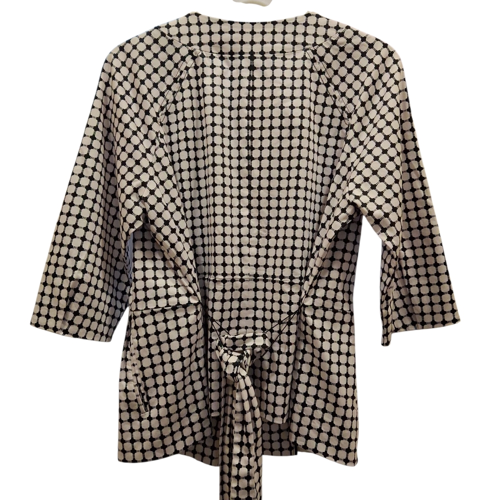 "Covington" Black and White Blazer Structured Retro-Inspired Design. Sz.L - Picture 3 of 14